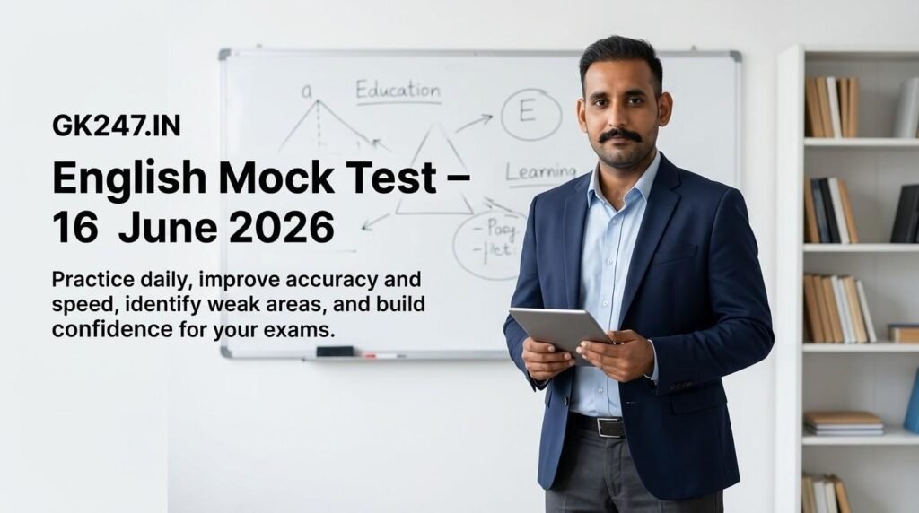 English Mock Test – 16 June 2026