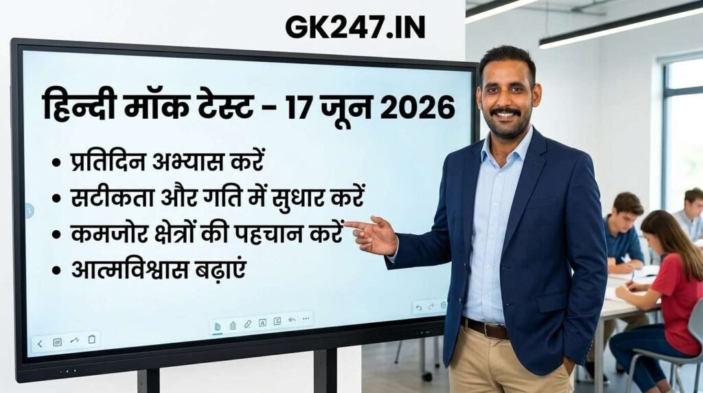 Hindi Mock Test – 17 June 2026